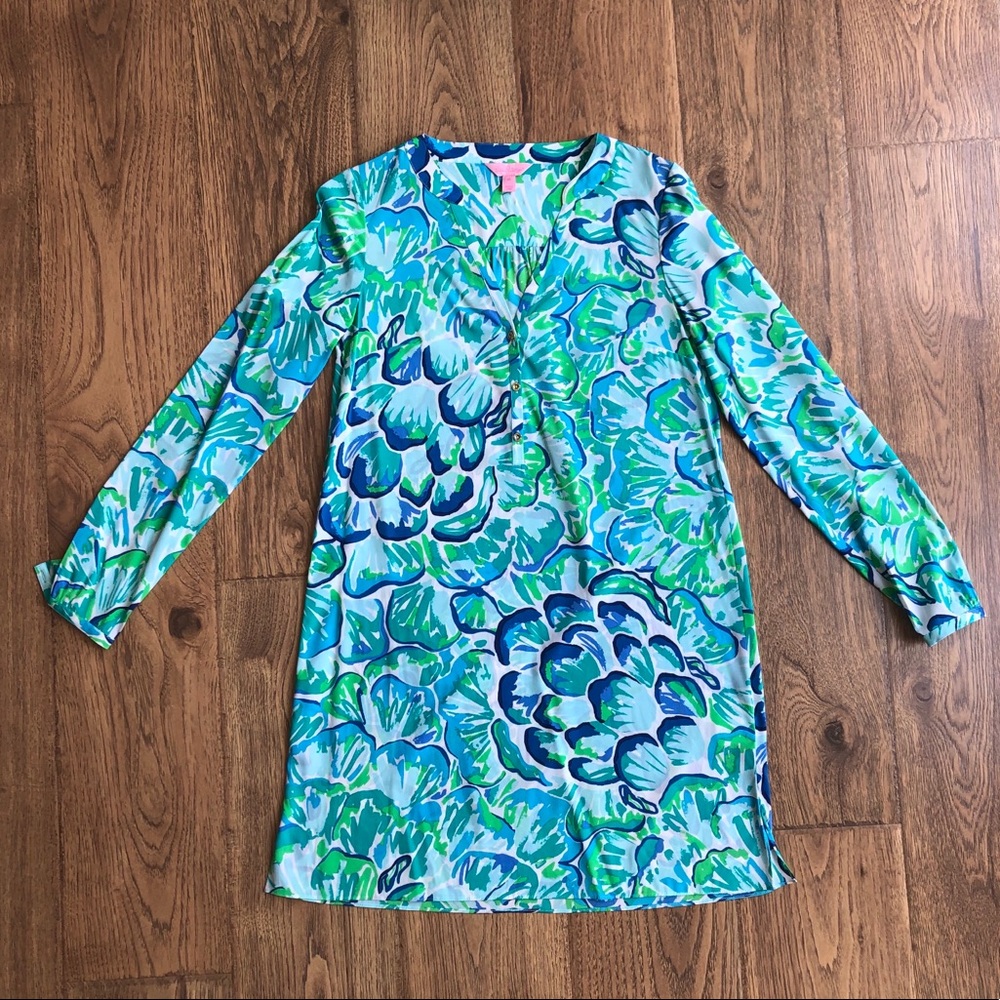 NWOT Lilly Pulitzer Delphine Silk Tunic Dress